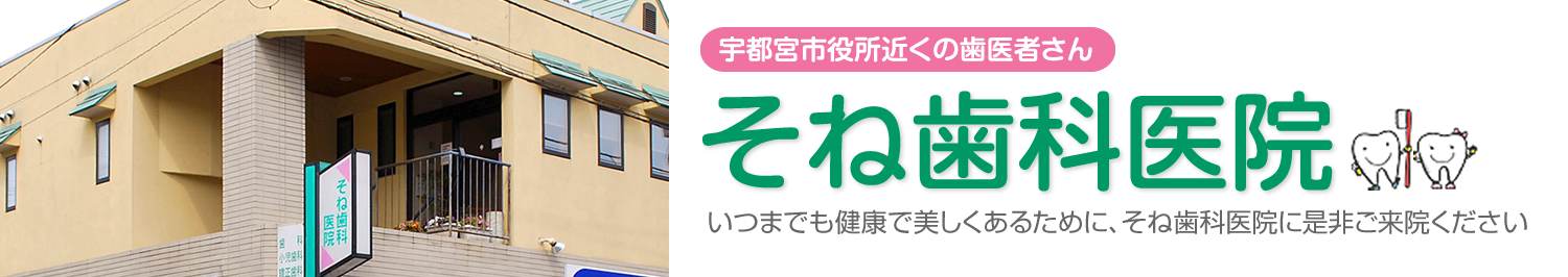 宇都宮市役所近くの歯医者さん そね歯科医院 いつまでも健康で美しくあるために、そね歯科医院に是非ご来院ください